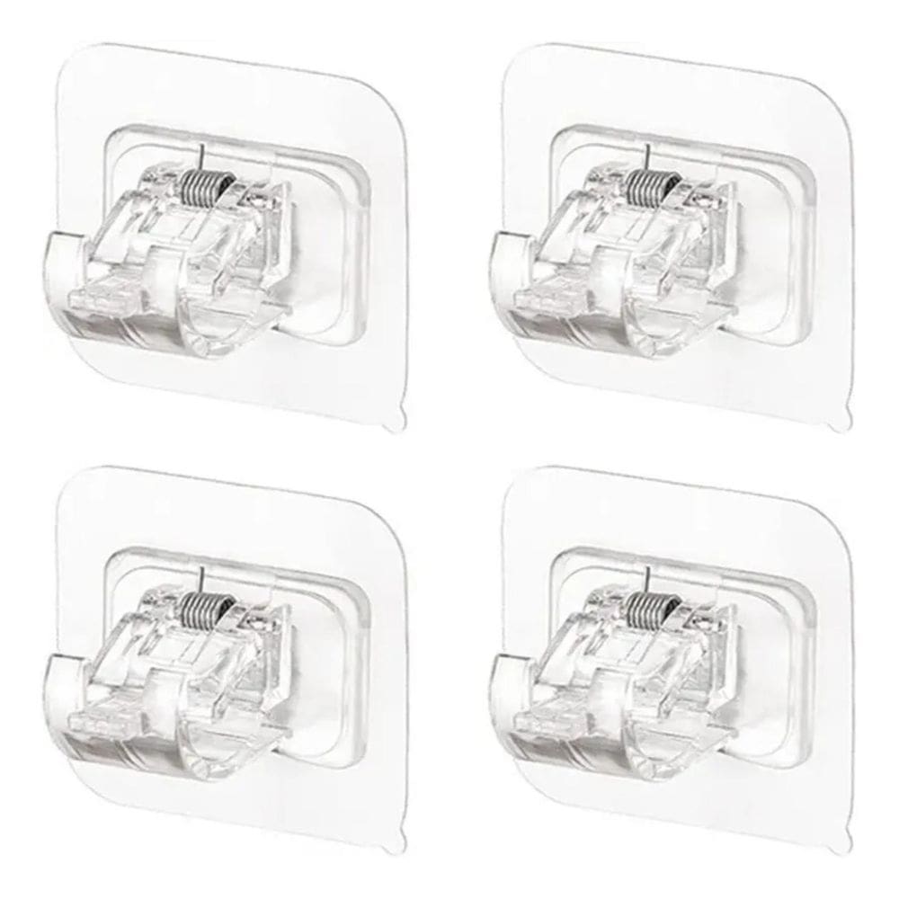 Kit 4 Suportes De Varão Cortina Autoadesivo Mercado Pietra