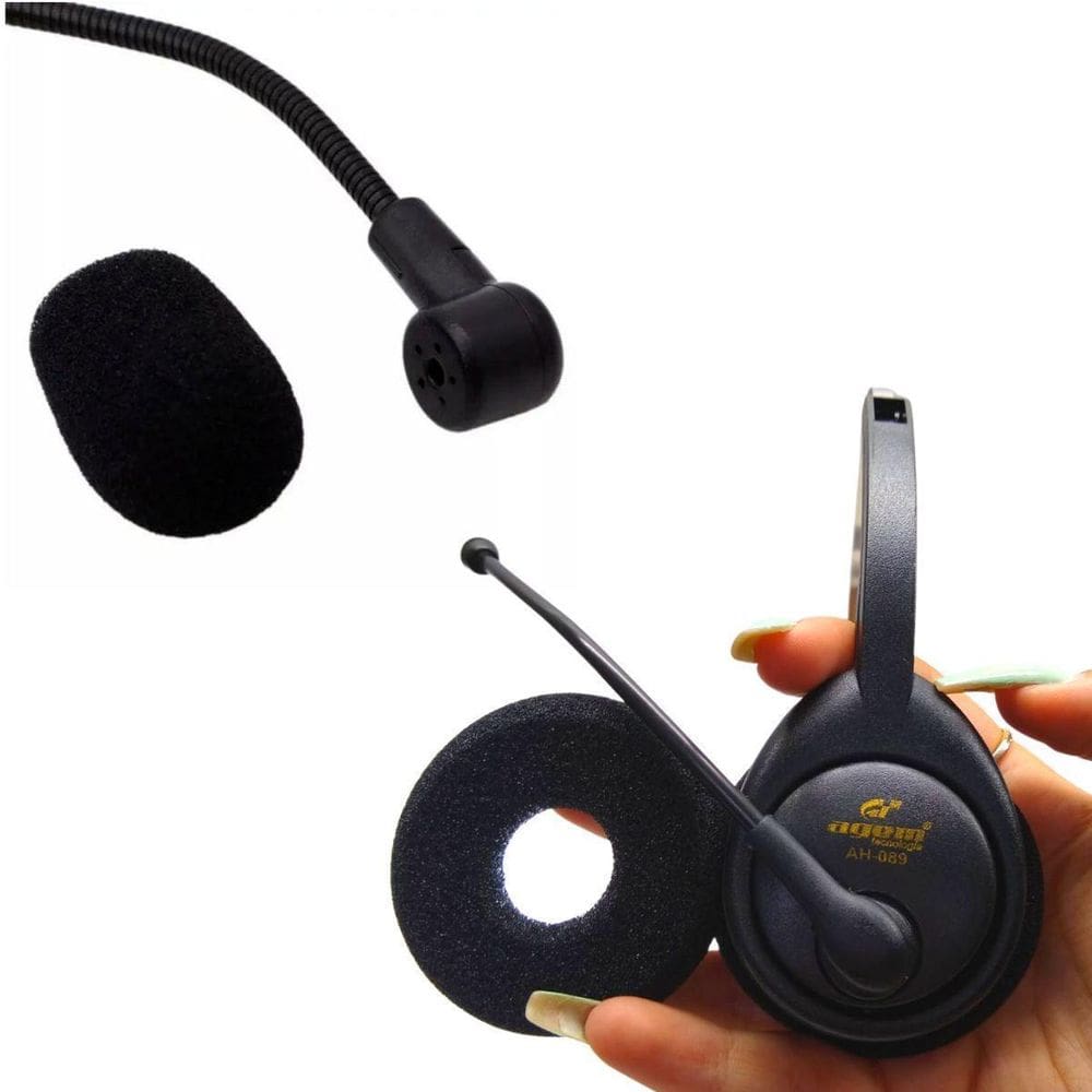 Kit Com 5 Protetor Auricular E 5 Espuma Bocal Para Headset