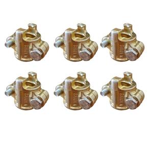 Kit 6 Abraçadeira Latão Bipartida Lava Auto Alta Pressão 1/2