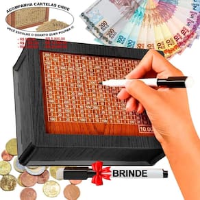 Cofrinho Cofre Guardar Dinheiro Woodbox Japones Poupança Pre