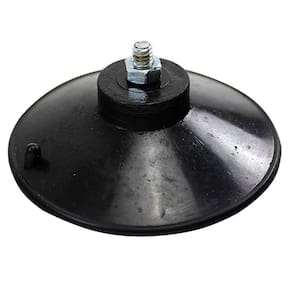 Ventosa De 90Mm 9 Cm Em Pvc Preto Com Parafuso E Porca