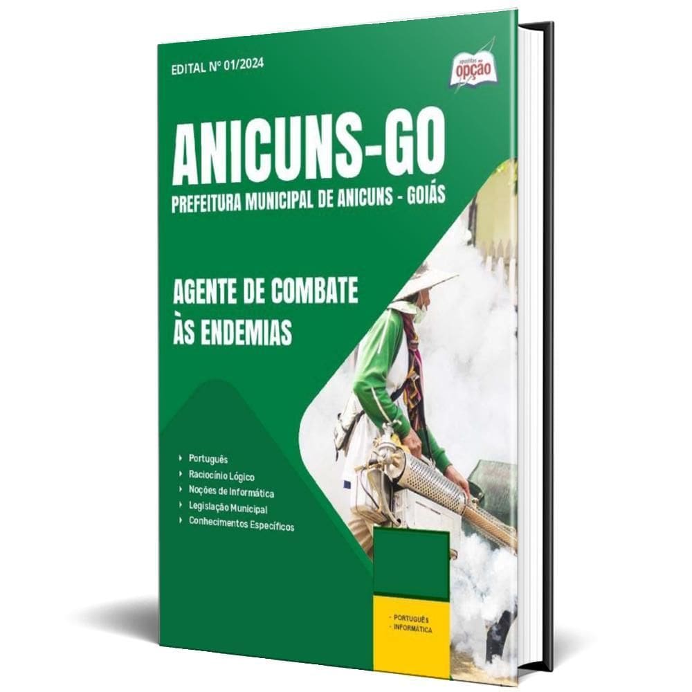 Apostila Prefeitura Anicuns Go 2024 Agente Combate Às
