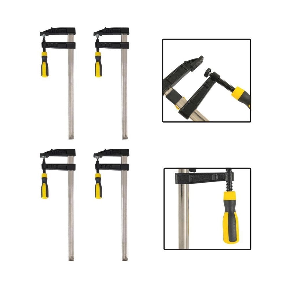 Kit 4 Grampos Carpinteiro Tipo F Sargento 200X80Mm 8 Pol
