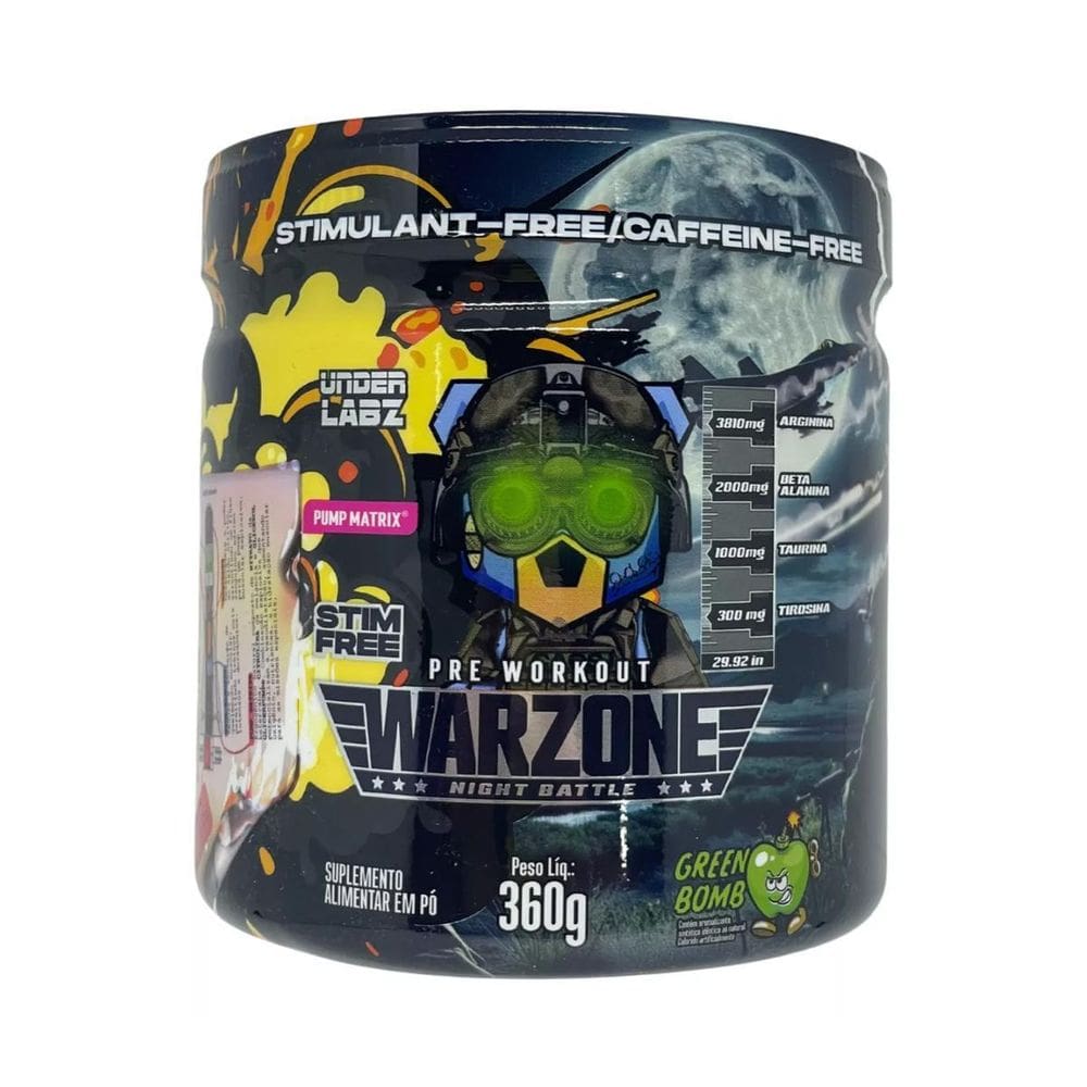Pré Treino Warzone Night Battle Sabor Green Bomb 360G Under