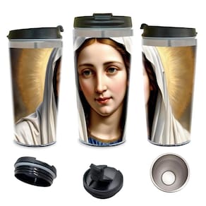 Copo Térmico Personalizado Maria Mãe Jesus 450Ml Inox.