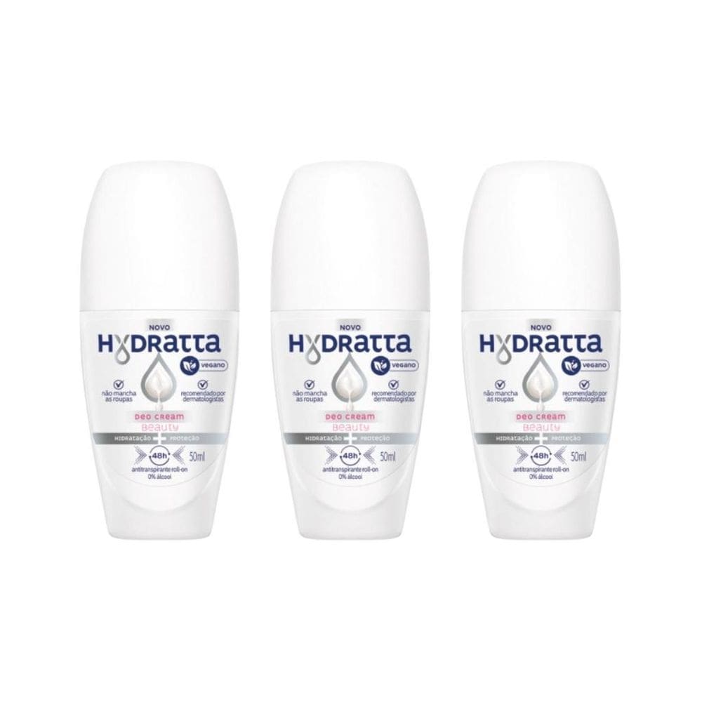 Desodorante Rollon Hydratta 50Ml Deo Cream Beauty - 3Un