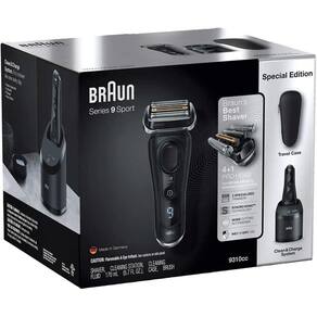 Braun S9 Sport Barbeador Com Cartucho Limpeza E Estojo