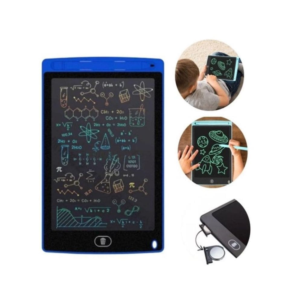 Lousa Mágica De Led Quadro Azul Neon Com Caneta Infantil
