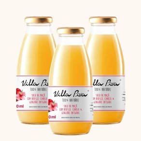 Kit 3X: Suco Maçã Hibisco, Canela E Gengibre Sem Açúcar