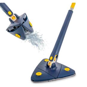 Mop Giratório Esfregão Triangular 2 Refil Limpeza Azul