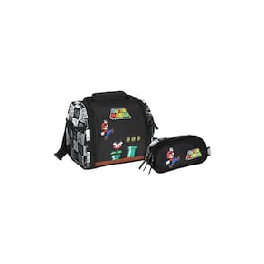 Kit Super Mario Lancheira Térmica+Estojo Duplo 563 - Preto