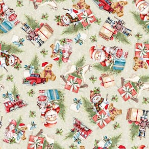 Tecido Tricoline Estampa Dohler 100% Algodão Natal 2 Metros