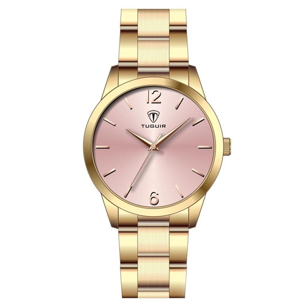 Relógio Feminino Tuguir Analógico Tg112 - Dourado