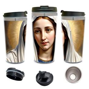 Copo Térmico Personalizado Maria Mãe Jesus 450Ml Inox.