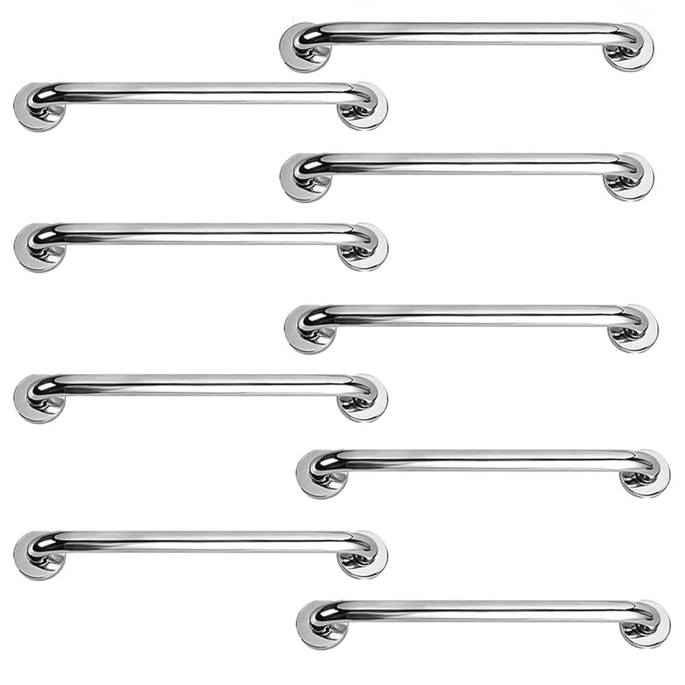 Barra Alça Apoio 50cm Acessibilidade Kit 9 Uni Gestante Idoso Cadeirante PCD Box Banheiro Escada