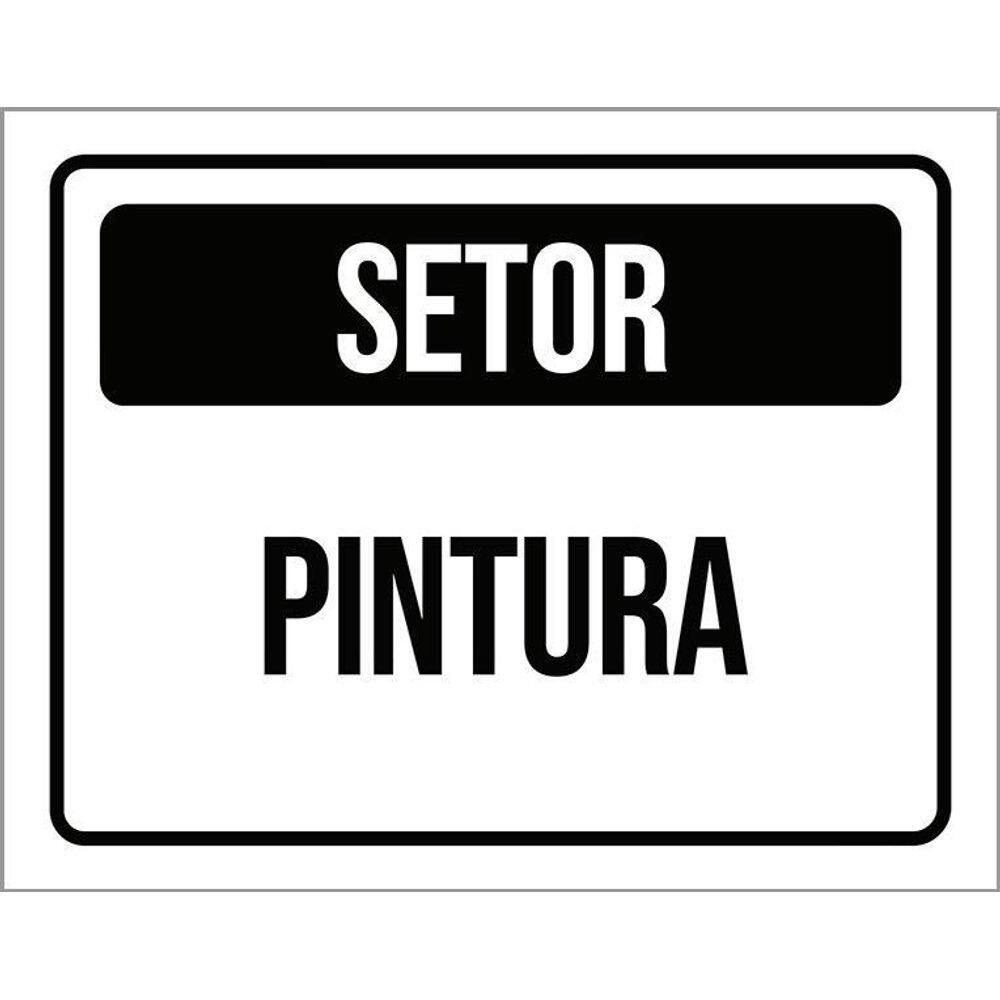 Placa Sinalização - Setor Pintura 36X46