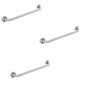 Barra Alça Apoio 50cm Aço Inox Kit 3 Uni Gestante Idoso PCD Acessibilidade Banheiro Box Corredor Segurança