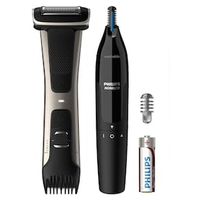 Aparador de nariz e aparador de corpo e barbeador Philips Norelco NT1605/
