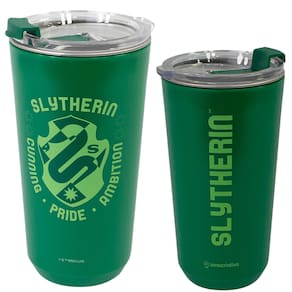 Copo Sonserina Slytherin Verde Térmico Quente Gelado 500ml Com Tampa Oficial Harry Potter