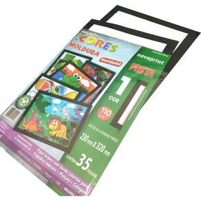 Bloco Para Educação Artística Moldura Preta 110G 35F 23X32C