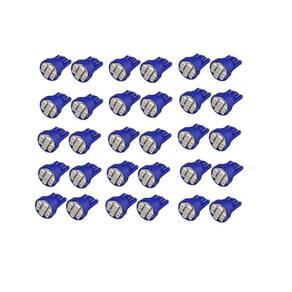 KIt 100 Leds Pingão T10 8 Leds Smd Pingo Luz W5W 1026 Azul