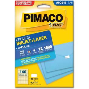 Etiqueta A5 A5Q-916 12 Fls 9,0 X 16,0 Mm - Pimaco Ct/1680