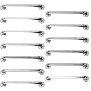 Barra Alça Apoio 50cm Aço Inox Kit 13 Uni Idoso Gestante Criança Suporte Anti Queda Previne Acidentes Banheiro Box