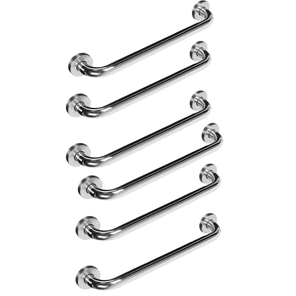 Alça Apoio 50Cm Barra Suporte Anti Queda Kit 6 Uni Aço Inox Idoso Gestante Criança Acessibilidade