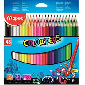 Lapis De Cor Triangular Maped Color Pets - 48 Cores