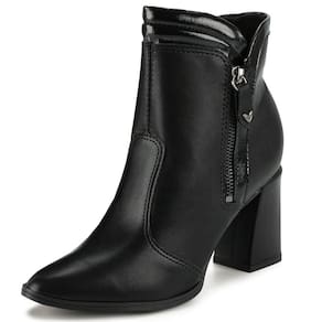 Bota Feminina Salto Bloco Cano Baixo Conforto Mississipi