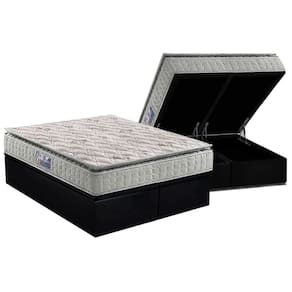 Conjunto Box Baú Queen: Colchão Espuma D Angelis Anjos D33 Orthosono One Face + Base CRC Suede Black (158x198)