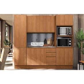 Cozinha Completa Ciela 4 Peças (1Aéreo+1Balcão+2Paneleiros) C4P81 Canela - Kappesberg