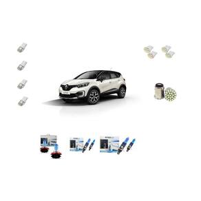 Farol Renault Captur 2017 A 2020 Kit Lâmpadas Super Brancas