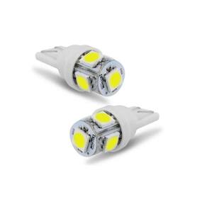 Kit Com 40 Lampadas Pingo 5 Leds T10 Xenon Super Branca