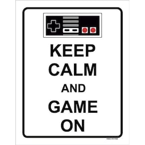 Placa Decorativa - Keep Calm And Game On 36X46