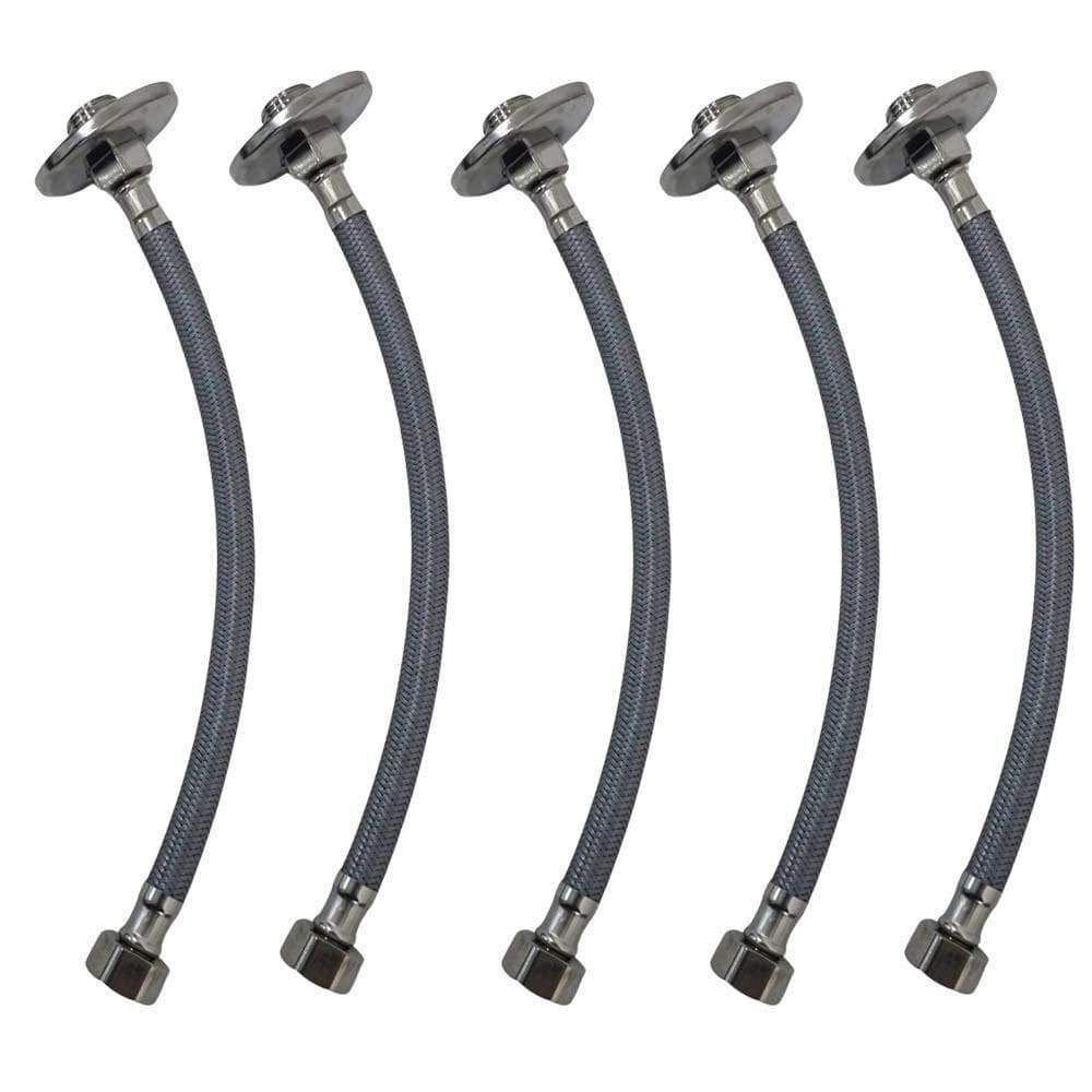 Kit 5 Engate Mangueira Flexível Trançado 30Cm Alta Pressão