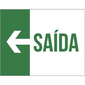 Kit 3 Placas Sinalização Saída Lado Esquerdo