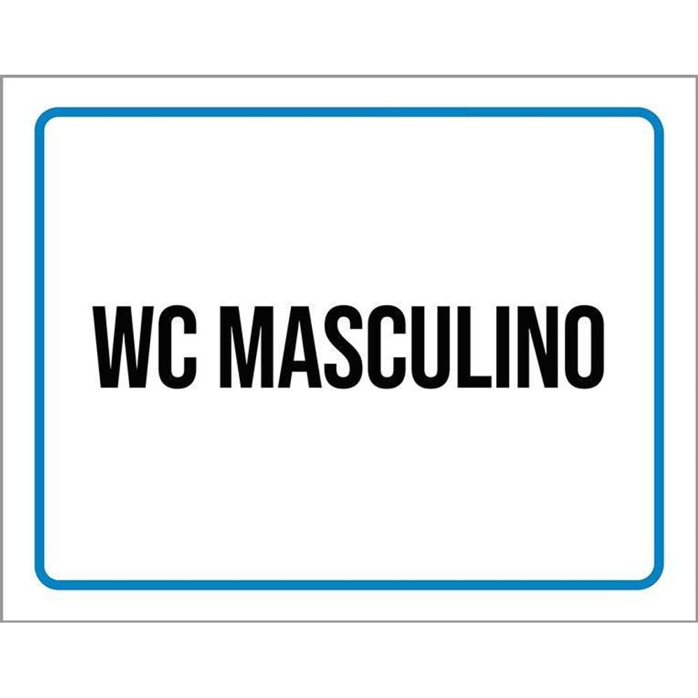Kit 3 Placas Ambiente Sinalização Setor Wc Masculino