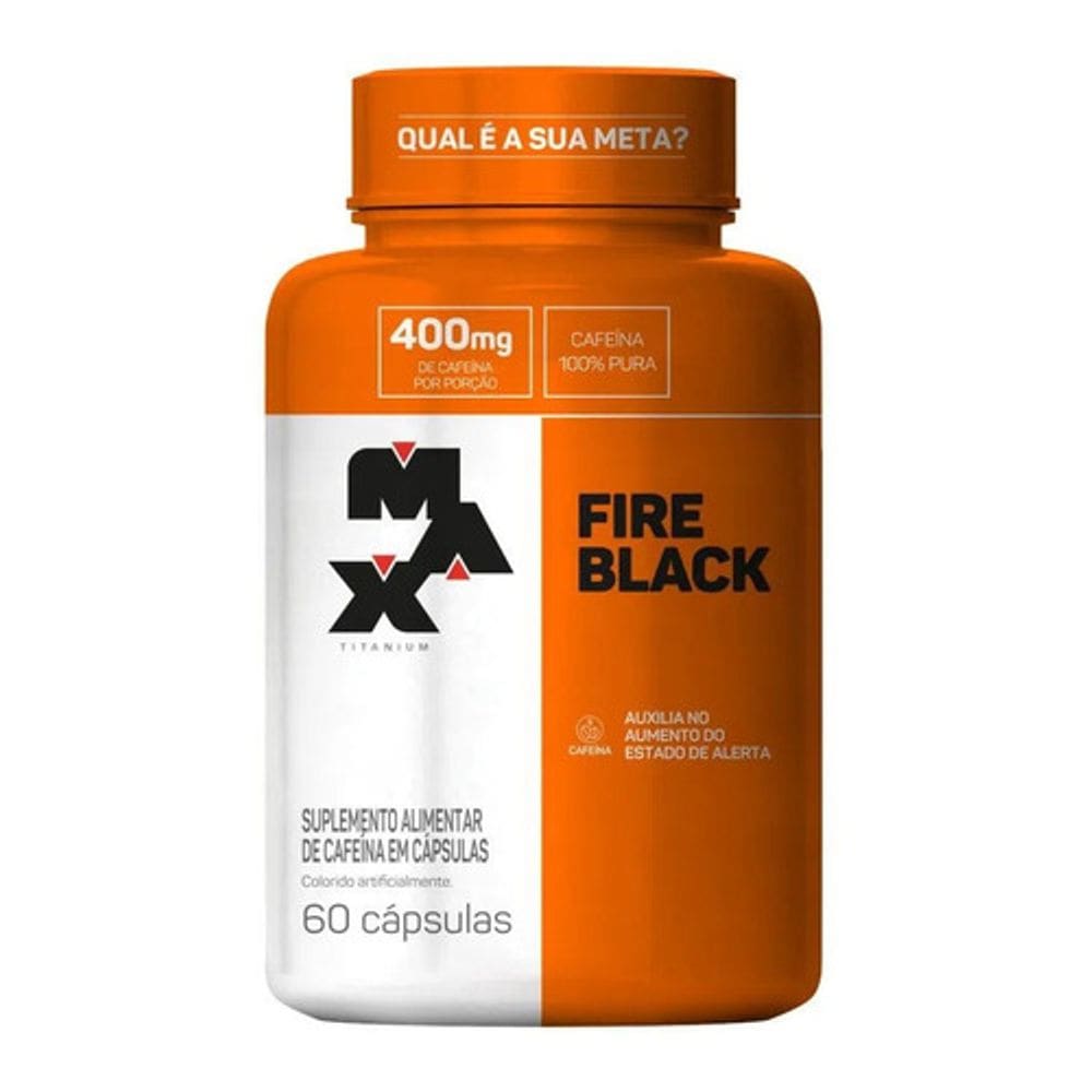 Termogênico Fire Black 400mg (60caps) Max Titanium