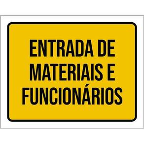 Kit 3 Placas Sinalização Ambiente Entrada Materiais