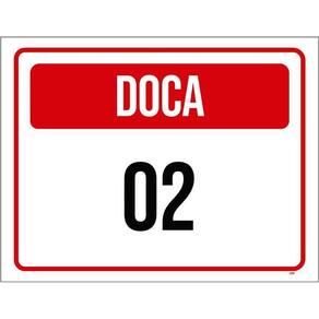 Placa Sinalização - Doca 02 36X46