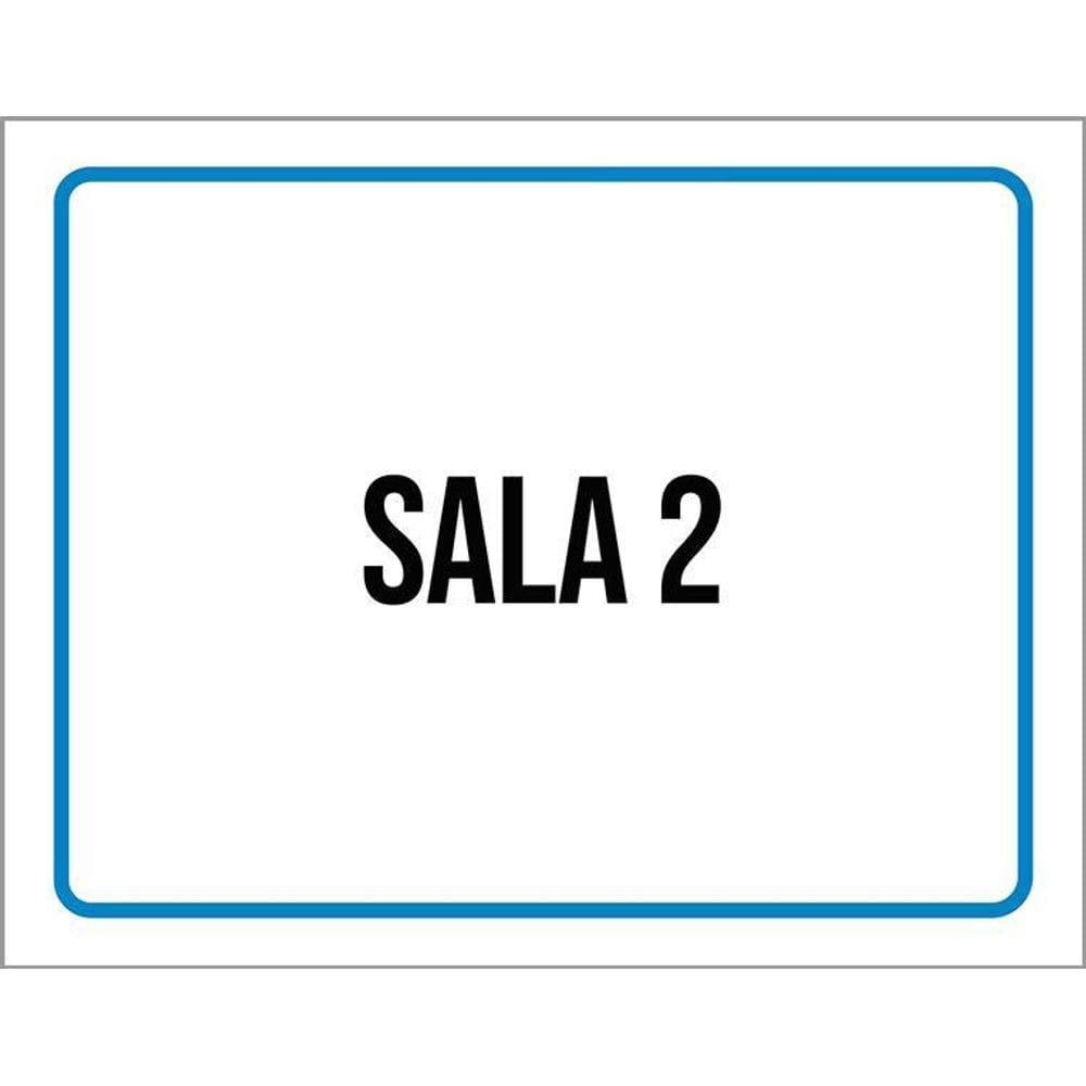 Placa Ambiente Sinalização Setor Sala 2 36X46
