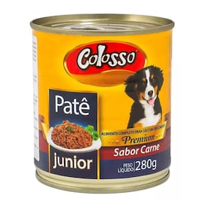 Patê Colosso Em Lata Cães Porte Pequeno 280G Sabor Carne