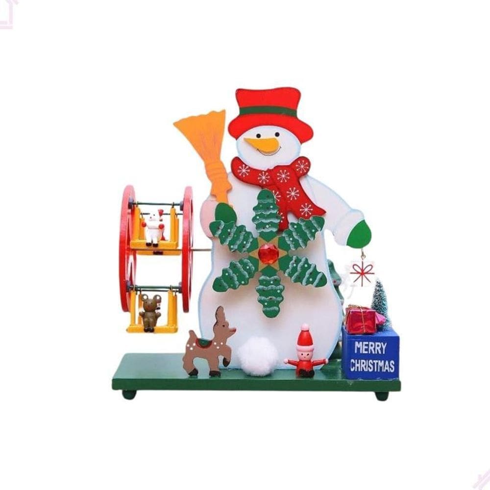 Enfeite Natalino Roda Gigante Parque Boneco De Neve Musical