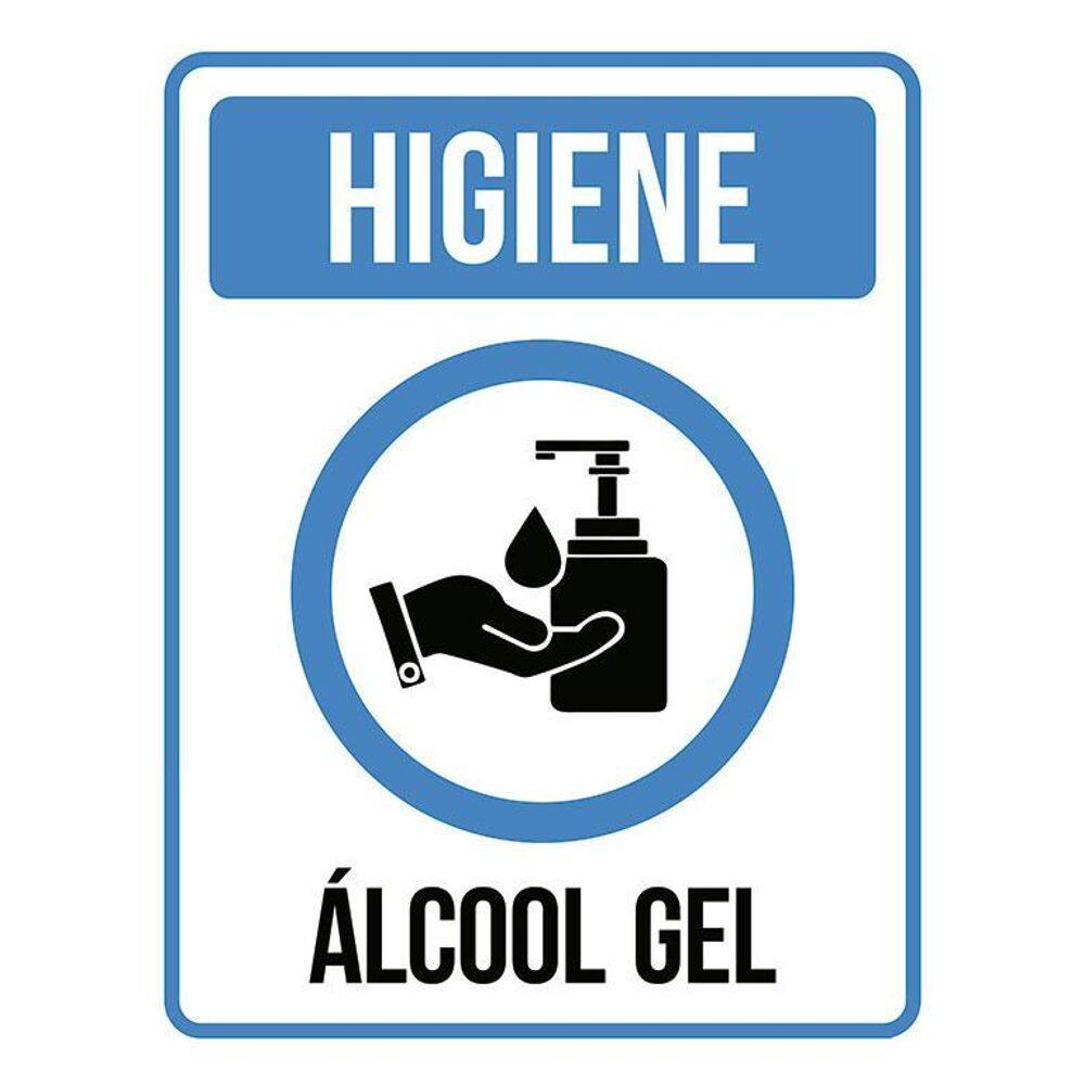 Placa - Higiene Álcool Gel, Prevenção  36X46