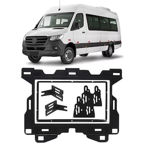 Moldura De Painel 2 Din 7 Polegadas Mercedes Benz Sprinter 2020 Em Diante
