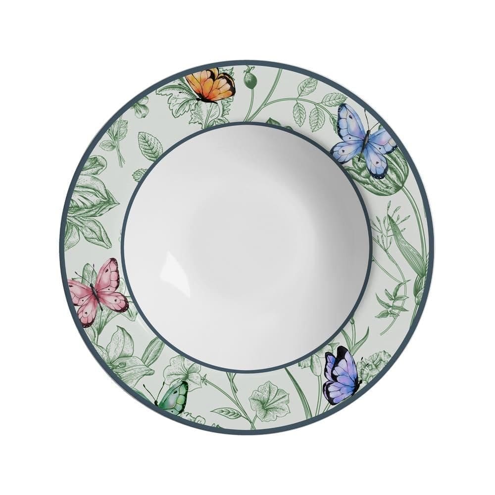 Conjunto Com 6 Pratos Fundo Campestre 25Cm