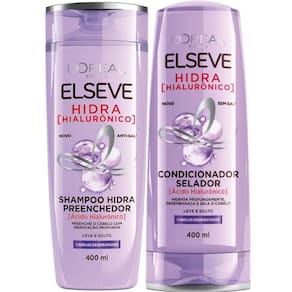 Kit Shampoo 375Ml E Condicionador 170Ml Elseve Hidra Hialurô