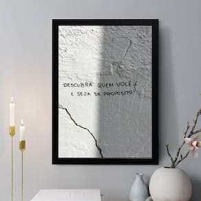 Quadro Decorativo Descubra Quem Você É 33X24Cm - Com Vidro
