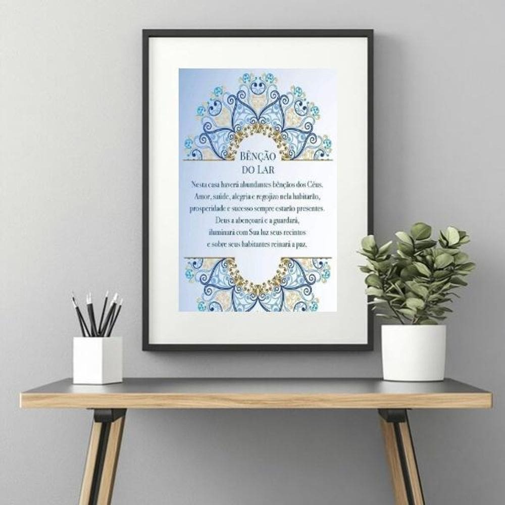 Quadro Benção Do Lar - 60X48Cm